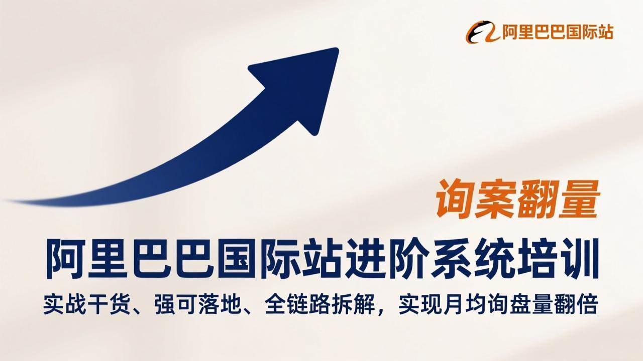 （17335期）阿里巴巴国际站进阶系统培训，实战干货、强可落地、全链路拆解，实现月均询盘量翻倍