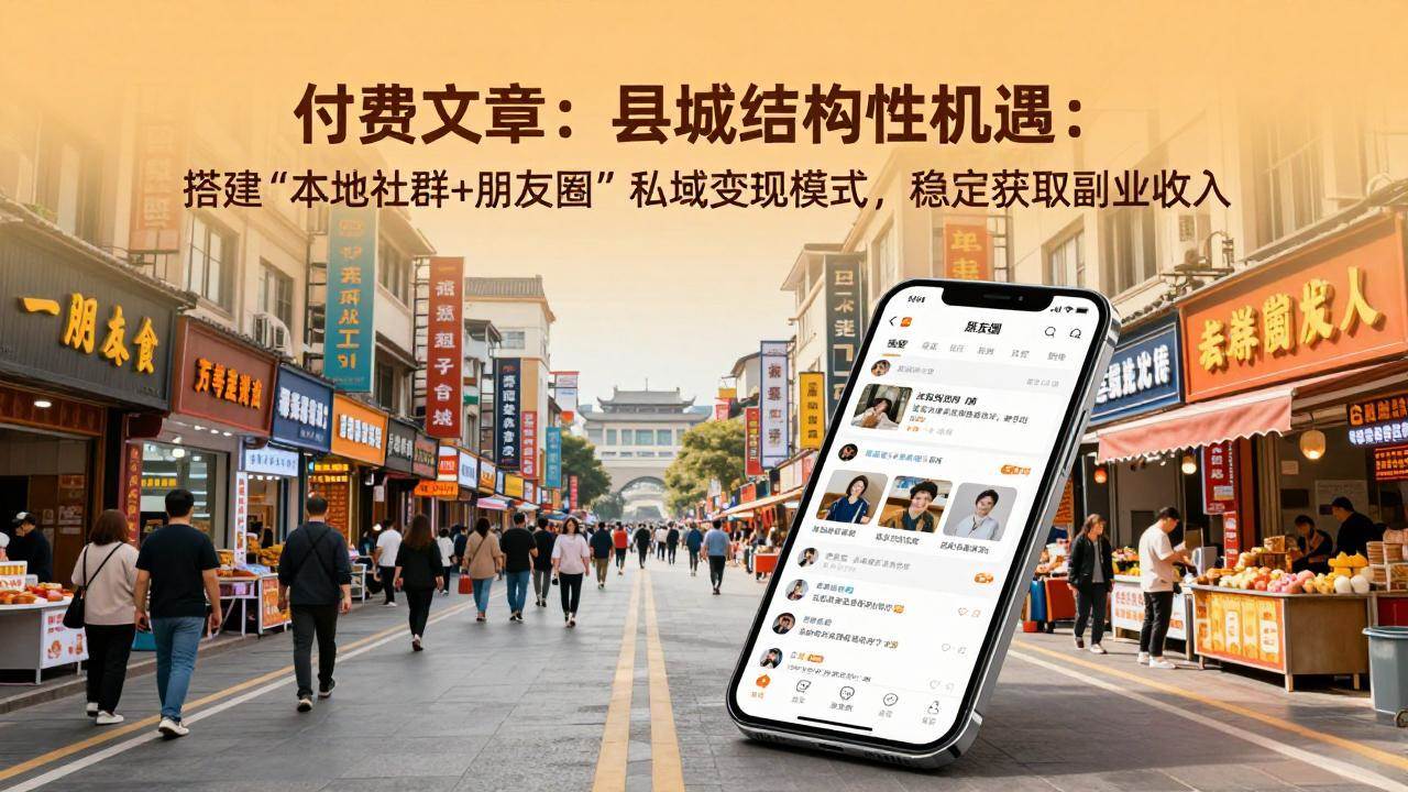 (17518期)付费文章:县城结构性机遇:搭建“本地社群+朋友圈”私域变现模式,稳定获取副业收入 (17518期)付费文章:县城结构性机遇:搭建“本地社群+朋友圈”私域变现模式,稳定获取副业收入