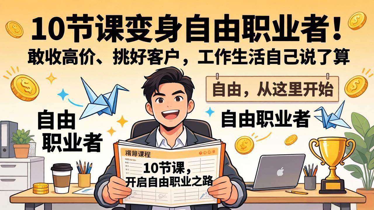 (17663期)10 节课变身自由职业者!敢收高价、挑好客户,工作生活自己说了算 (17663期)10 节课变身自由职业者!敢收高价、挑好客户,工作生活自己说了算