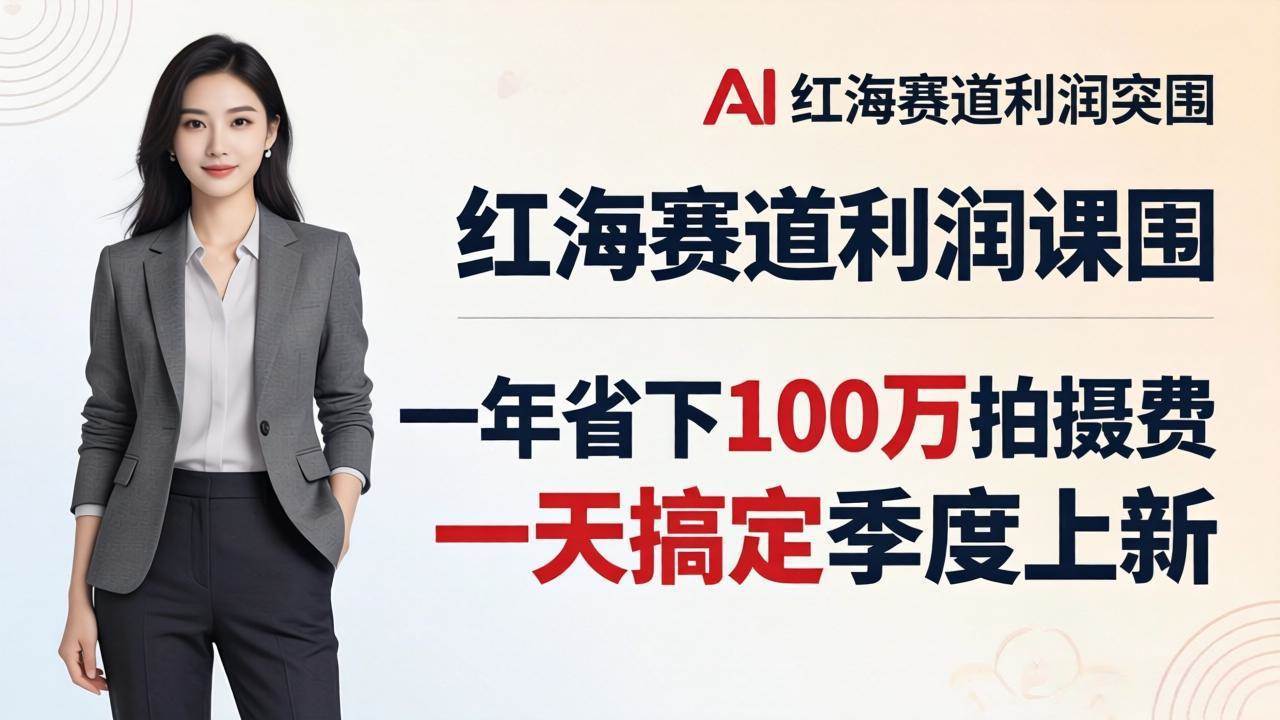 (17884期)服装老板AI模特图课:一年省下100万拍摄费,一天搞定季度上新,红海赛道利润突围 (17884期)服装老板AI模特图课:一年省下100万拍摄费,一天搞定季度上新,红海赛道利润突围